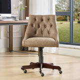 Medieval retro style sheepskin patterned home office chair with lifting, rotating, and tilting functions, brown - V.I.P Digital Presence