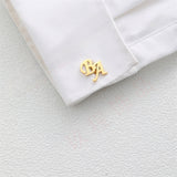 DIY custom French men's cufflinks with English letters cufflinks - V.I.P Digital Presence