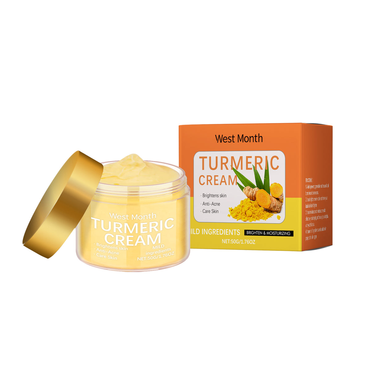 Turmeric Moisturizing Face Cream, Brightening, Hydrating, Nourishing And Moisturizing Skin Daily Gentle Care - V.I.P Digital Presence