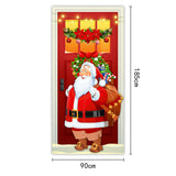 New Christmas Door Curtains, Flags, Outdoor Photography, Santa Claus and Puppies, Background Decoration, Hanging Cloth - V.I.P Digital Presence