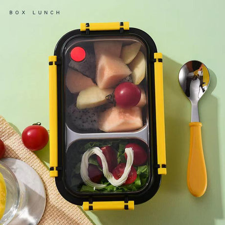 Simple and stylish portable stainless steel heat preservation and anti-scalding partition lunch box - V.I.P Digital Presence