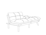 Leatehr Feeling Brown Convertible Folding Modern sofa Bed - V.I.P Digital Presence