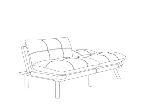 Leatehr Feeling Brown Convertible Folding Modern sofa Bed - V.I.P Digital Presence