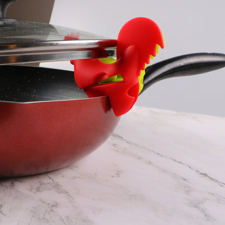 Home pot clamp creative rooster clamp kitchen baking clamp bird shaped silicone pot clamp kitchen spill proof clamp - V.I.P Digital Presence