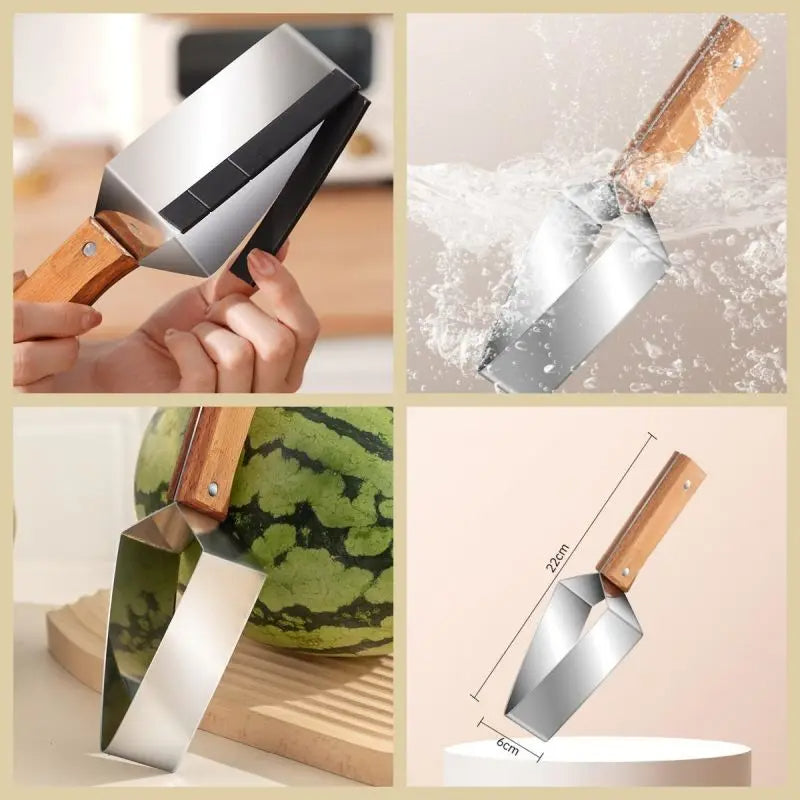 New Watermelon Splitter Watermelon Cutting Artifact 430 Stainless Steel Cutting Piece Splitter Household Melon Triangle Cutting - V.I.P Digital Presence