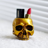 Small Golden Skull Decoration Desktop Small Storage succulent basin tabletop candle holder - V.I.P Digital Presence