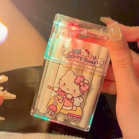Pacha Dog Cartoon Sanrio Cigarette Box Charging Lighter Integrated Transparent Body Atmosphere Colorful Lights Cute Gift Object - V.I.P Digital Presence