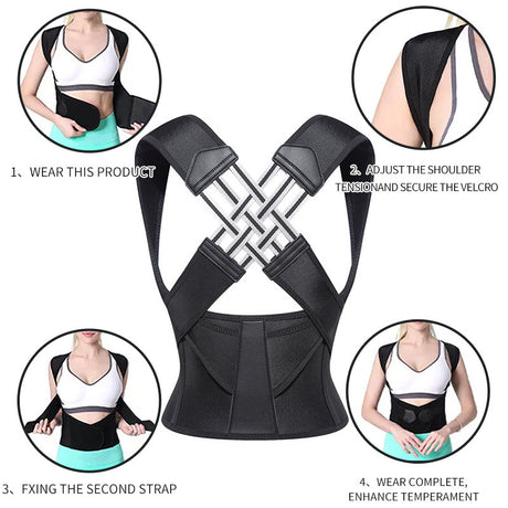 Posture correction belt with strong open back correction Beibejia anti hunchback adult student back support - V.I.P Digital Presence