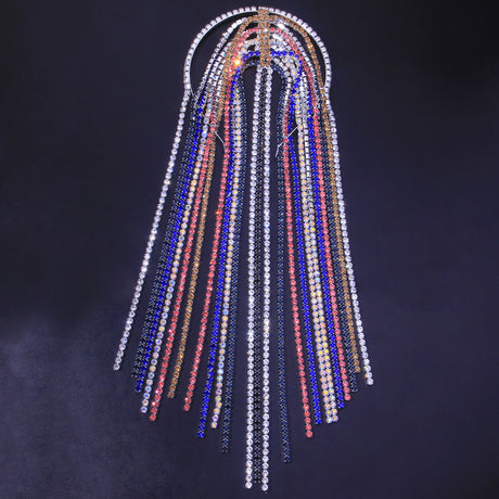 Accessories: rhinestone long tassel headpiece, exaggerated personality headband, Instagram style hair accessory, hair hook - V.I.P Digital Presence
