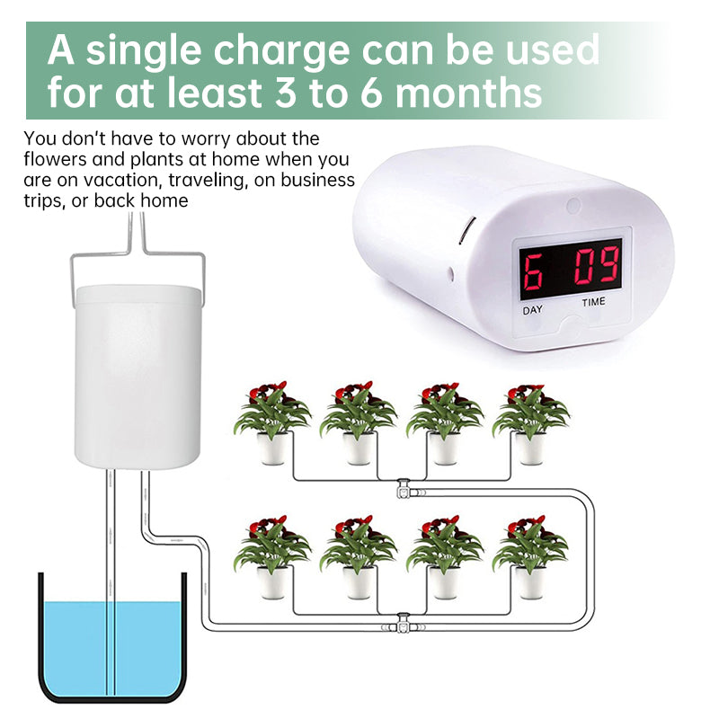 2/4/8/16 - Head Automatic Irrigation Controller, Plant & Flower Sprinklers, Drip Irrigation Kit, Potted Timer - V.I.P Digital Presence