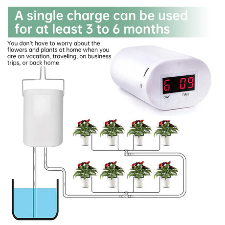 2/4/8/16 - Head Automatic Irrigation Controller, Plant & Flower Sprinklers, Drip Irrigation Kit, Potted Timer - V.I.P Digital Presence