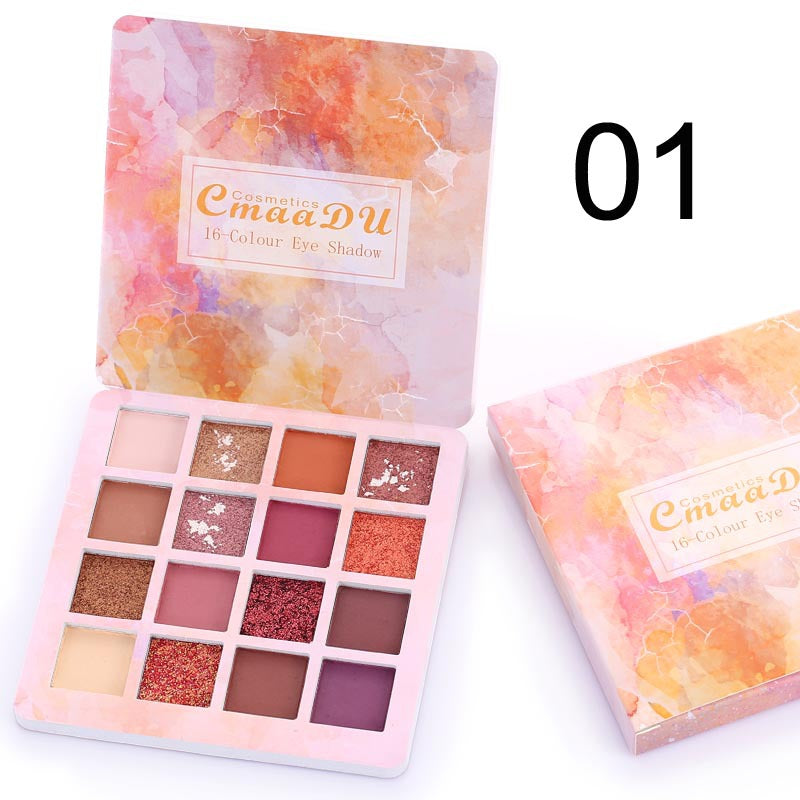 CmaaDu 16 Shades of Shiny Eyeshadow Makeup Matte and Metallic Waterproof Glitter - V.I.P Digital Presence