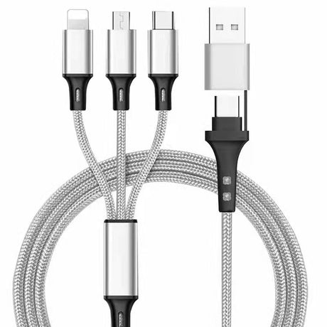 PD two to three 1.2-meter data cable TYPEC revolving three in one car phone charging cable - V.I.P Digital Presence