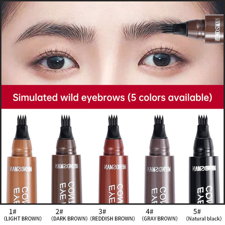 Long Lasting 5 Colors Sketch Liquid Eye Brow Pencil Waterproof Microblading Tattoo Fork Tip Eyebrow Pencil - V.I.P Digital Presence