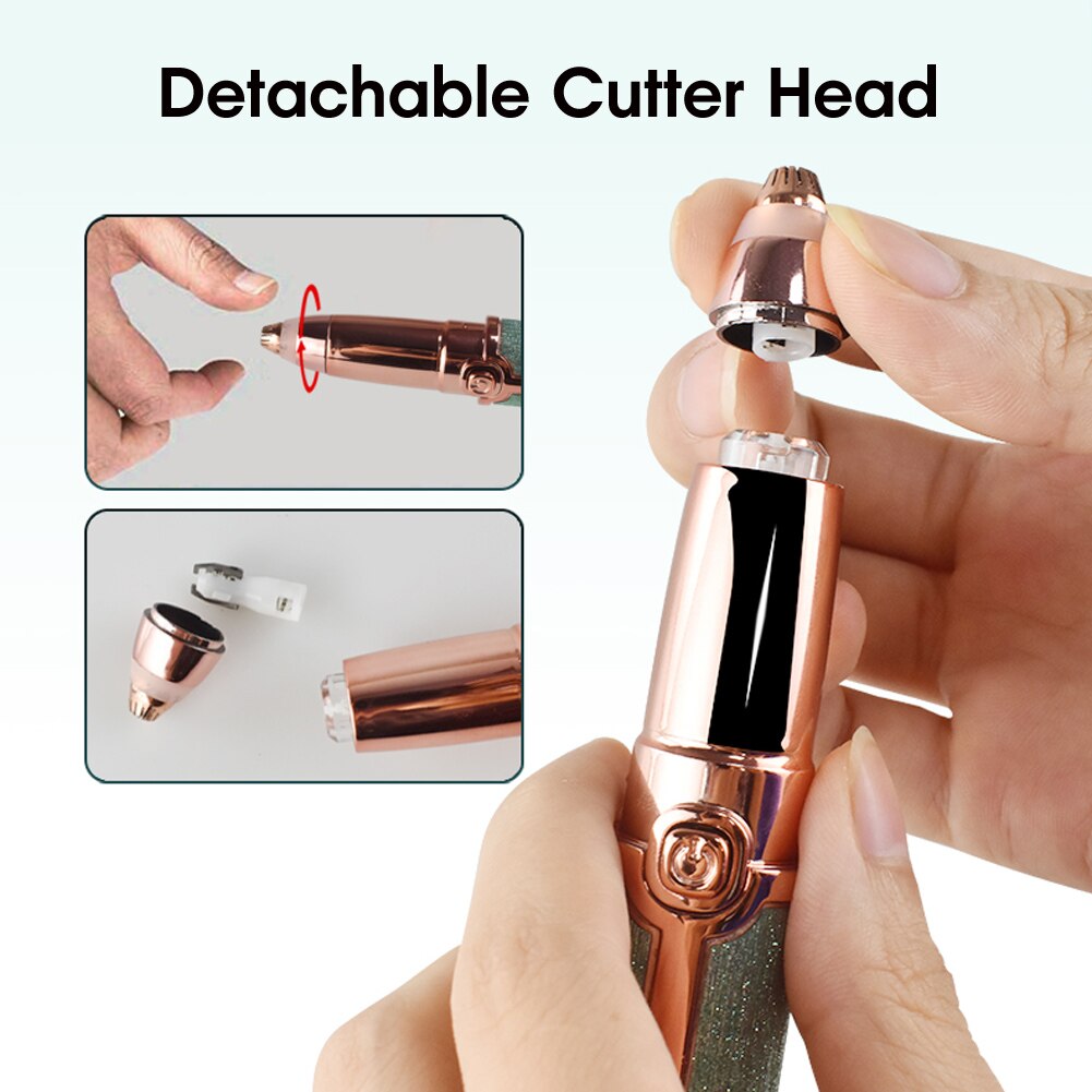 Electric Eyebrow Trimmer Epilator Painless Eye Brow Body Face Lip Shaver Razors Portable Facial Hair Remove - V.I.P Digital Presence