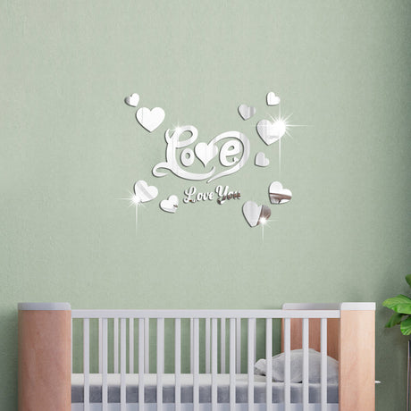 Cross-border Export Love Mirror Acrylic Wall Sticker for Bedroom and Living Room Decor - V.I.P Digital Presence