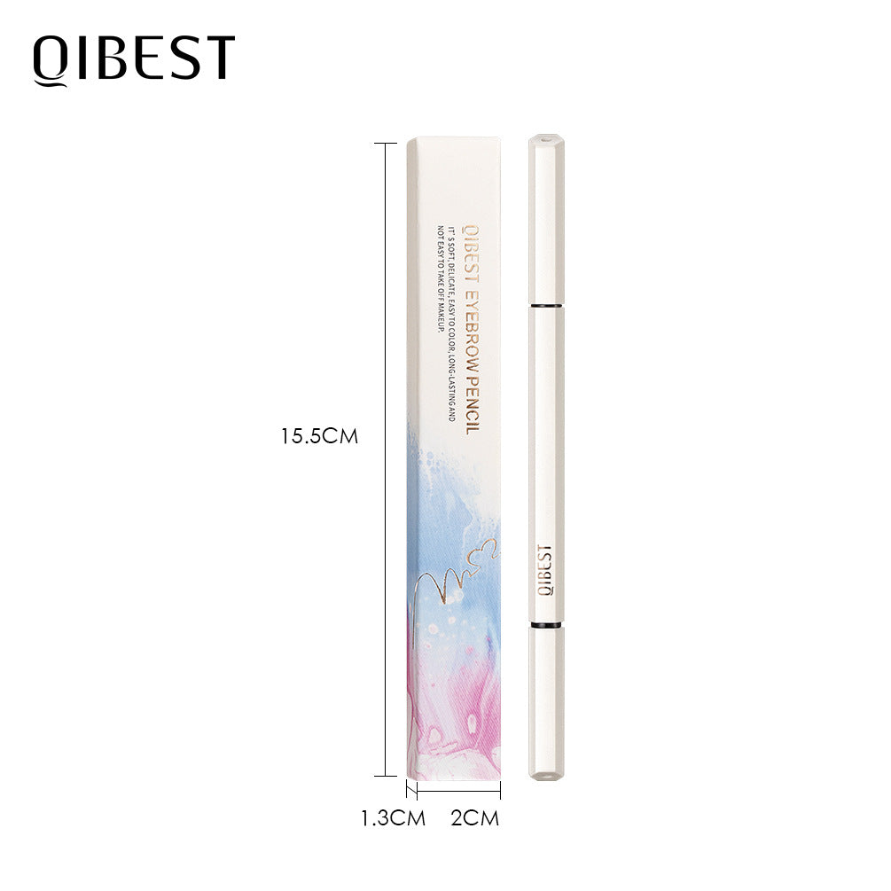QIBEST Double End Ultra Fine Eyebrow Pencil Triangular Eyebrow Pencil Waterproof Sweat-Proof Natural Eyebrow Cream Not Easy To Take Off Makeup - V.I.P Digital Presence