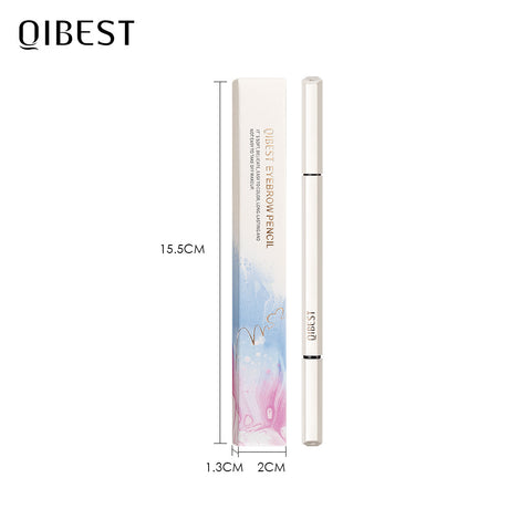 QIBEST Double End Ultra Fine Eyebrow Pencil Triangular Eyebrow Pencil Waterproof Sweat-Proof Natural Eyebrow Cream Not Easy To Take Off Makeup - V.I.P Digital Presence