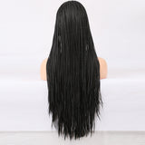 Braided Wigs Three Strand Lotus Dreadlocks Women's Chemical Fiber Front Lace Wig Headgear Lace Wigs - V.I.P Digital Presence