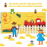 Juguetes Montessori para niños pequeños, tablero interactivo con escena de animales de granja, actividad de narración de cuentos, libro tranquilo, actividad de fieltro, juguete sensorial educativo 