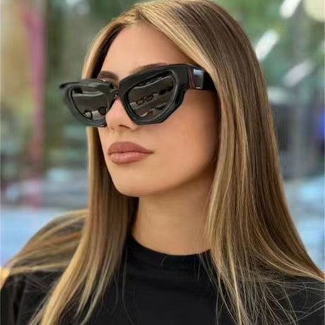 New Personalized Fashion Cat Eye Sunglasses Instagram Trendy Irregular Water Chestnut Hip Simple Leisure Street Photography Sunglasses - V.I.P Digital Presence