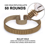 Outdoor Sports Tactical Bullet Belt 50 Holes Bulk Bullet Storage Belt Rifle Bullet Shooting Shoulder Strap - V.I.P Digital Presence
