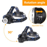 3800LM XM-L T6 LED Headlamp Zoomable Headlight Waterproof  Torch Flashlight - V.I.P Digital Presence