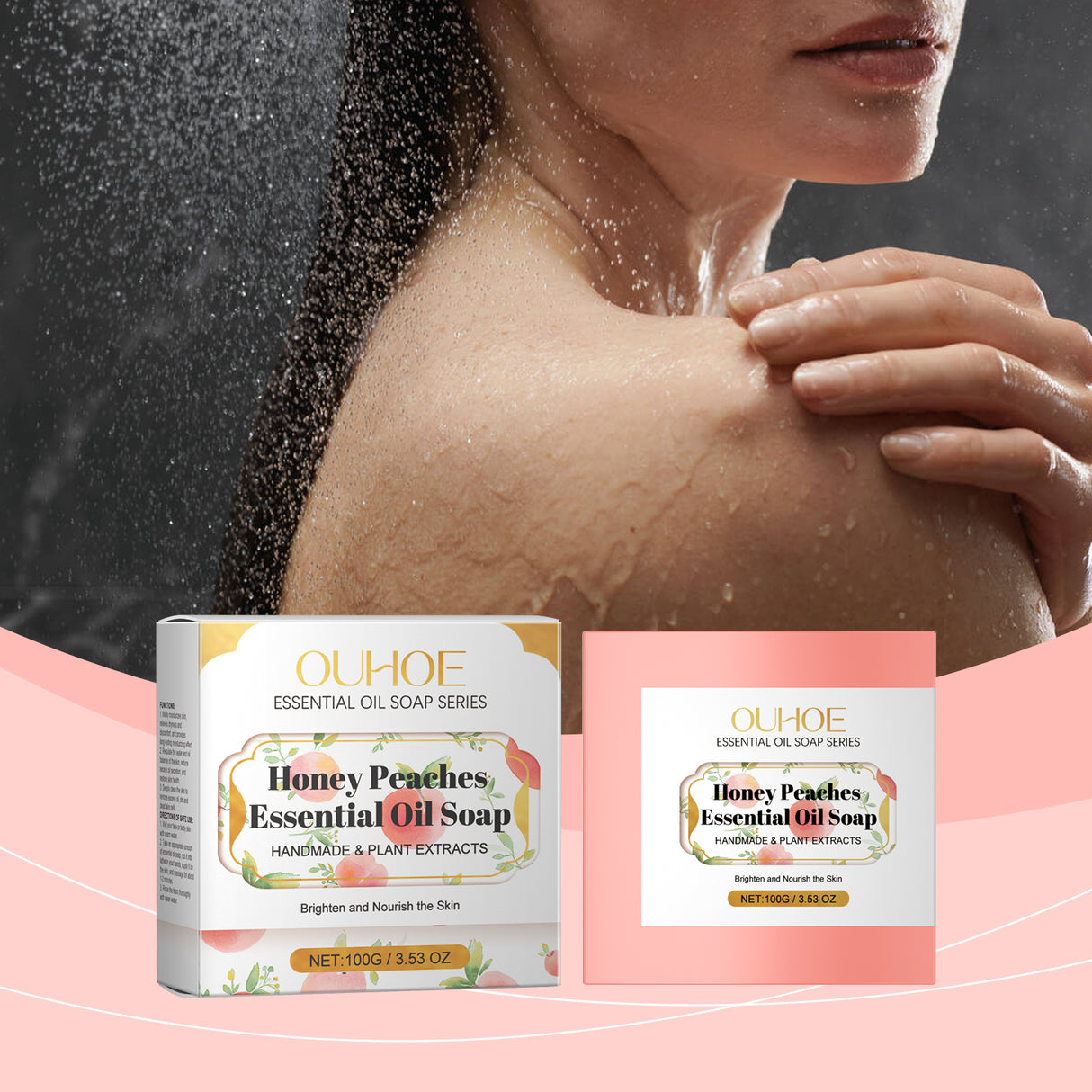 Peach Essential Oil Soap, Gentle Repair Moisturizing Oil Removal Refreshing Cleansing Body Cleansing Bath Essential Oil Soap - V.I.P Digital Presence