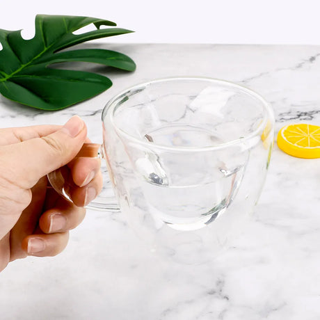 180ml/240ml Heart Love Shaped Tea Beer Mug Juice Cup Coffee Cups Mug Gift Double Layer Glass Mug Heat-Resisting Drinkware - V.I.P Digital Presence