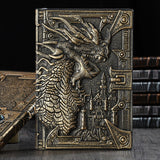 Retro Embossed Evil Dragon Notebook Metal Three-Dimensional Dinosaur European-Style Notebook - V.I.P Digital Presence