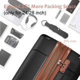 Hard shell luggage set 6-piece luggage set, expandable lightweight wheeled luggage, TSA lock, black brown - V.I.P Digital Presence