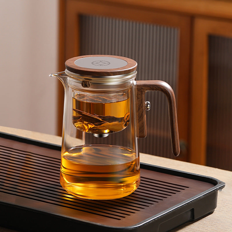 Tea teapot tea separation elegant cup all glass heat-resistant filter tea brewing Kung Fu tea set magnetic suction tea cup - V.I.P Digital Presence