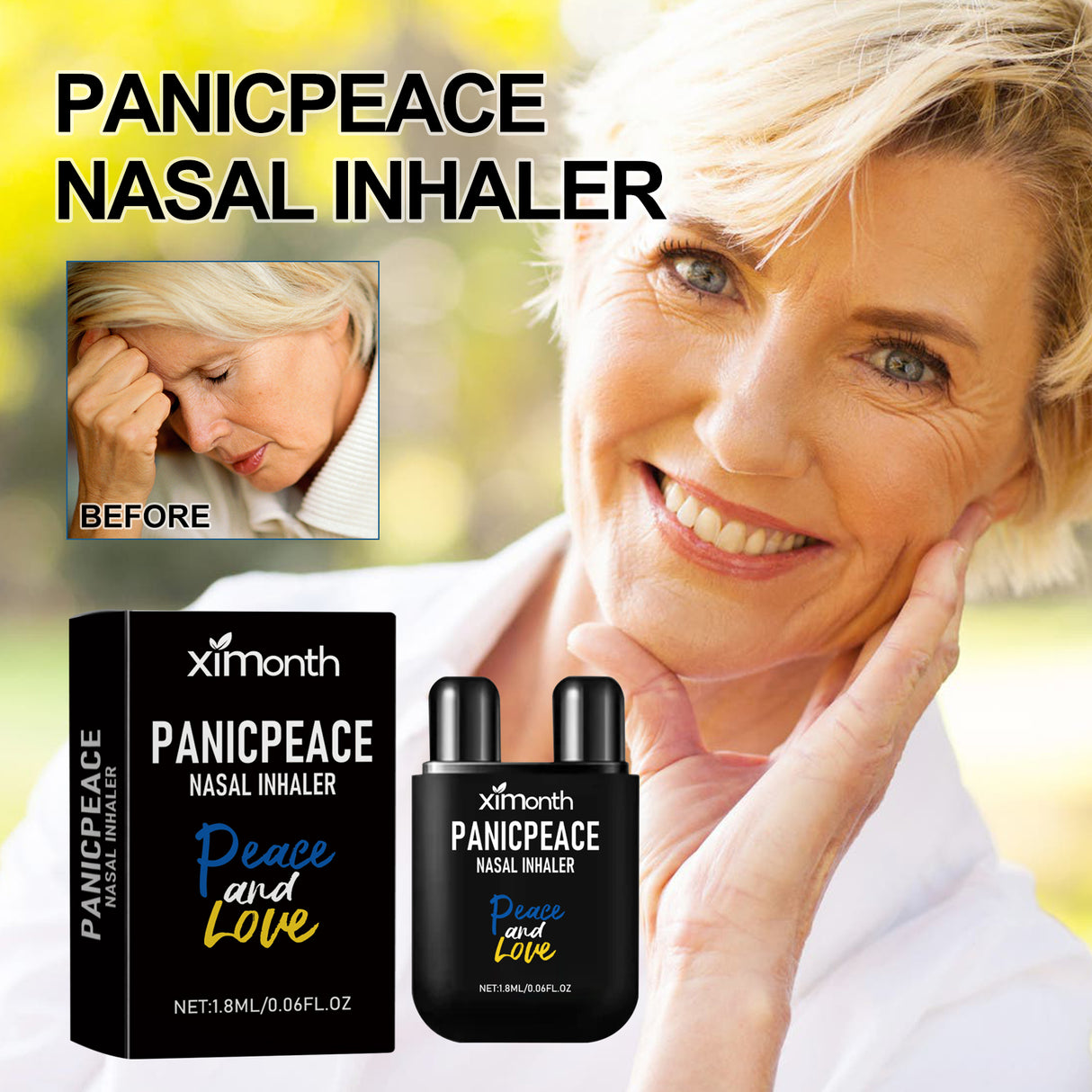 Panicpeace Nasal Inhaler, Refresh The Mind, Relax The Body And Mind, Relieve Body Fatigue, Cool The Nose, Moisturize The Skin, Tighten The Female Body, Massage The Body And Mind Pleasuressage For Physical And Mental Pleasure - V.I.P Digital Presence