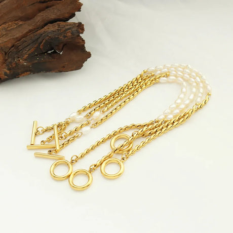 Freshwater Pearl Titanium Steel Bracelet - V.I.P Digital Presence