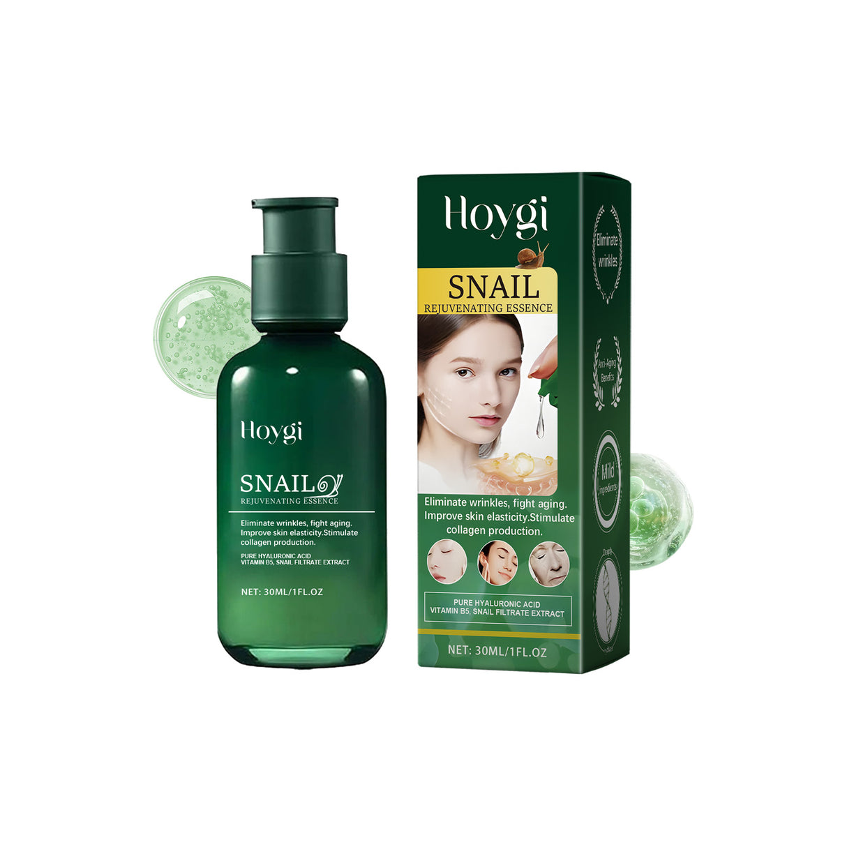 Snail Firming Serum Highly Hydrates, Removes Wrinkles And Delicate Skin Repair, Moisturizes And Rejuvenates Skin