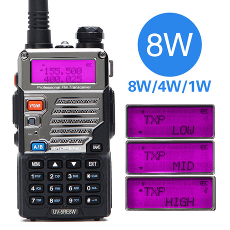 BaoFeng UV-5RE 8W Powerful Walkie Talkie 10km Dual Band UV5RE 2 way Radio VOX Flashlight Long Range Portable Hunting Ham Radio - V.I.P Digital Presence