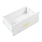 Modern White 9-Drawer Dresser for Bedroom - Ample Storage Wide Chest of Drawers, Sturdy & Safe - V.I.P Digital Presence