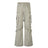 High Street Style Multi-Pocket Workwear Flared Trousers with Belt Design for Men - V.I.P Digital Presence