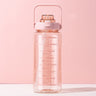Sports water cup portable large capacity 2000ml plastic cup with straw scale men and women kettle water cup