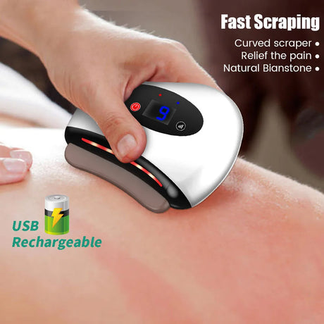 Electric Guasha Massager Hot Compress Eye Massager Stone Heating Vibration Scraping Neck Face Skin Lifting Removal Wrinkle Tool - V.I.P Digital Presence