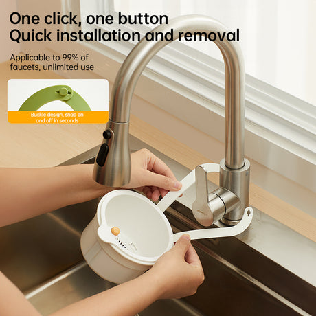 Adjustable Hanging Sink Drain Basket for Kitchen Sink, Food Waste Separator, Filter Basket & Fruit Washing Strainer - V.I.P Digital Presence