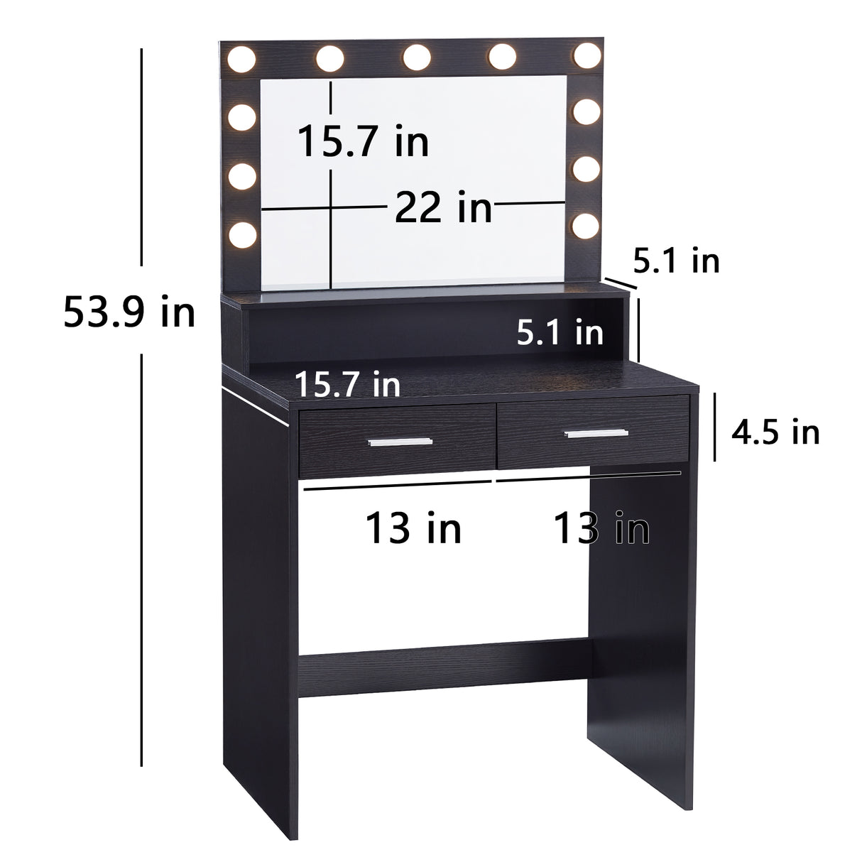 Makeup Vanity Desk with Mirror & Light - V.I.P Digital Presence