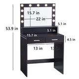 Makeup Vanity Desk with Mirror & Light - V.I.P Digital Presence