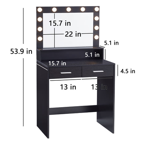 Makeup Vanity Desk with Mirror & Light - V.I.P Digital Presence