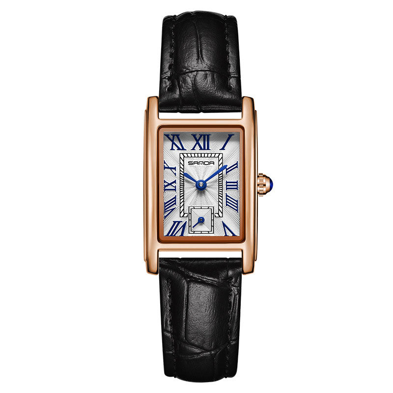 Watch Square Steel Band Quartz Watch Roman Numeral Waterproof Quartz Ladies Belt Watch - V.I.P Digital Presence