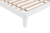 Twin Bed with Button-Decoration Headboard, with Bed Slats,White - V.I.P Digital Presence
