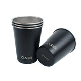 Juego de 4 tazas de acero inoxidable 304 para exteriores, ideal para acampar, picnic, barbacoa, cerveza, escalada, agua, té, leche y café.