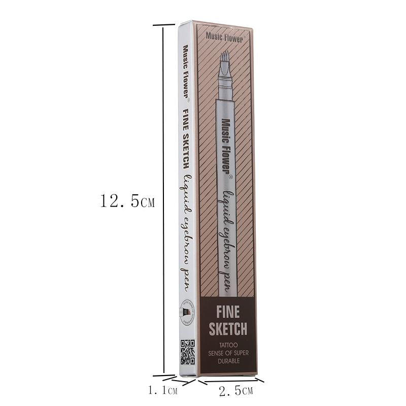 Music Flower Brand Makeup 3 Colors Fine Sketch Liquid Eyebrow Pen Waterproof Tattoo Super Durable Eye Brow - V.I.P Digital Presence