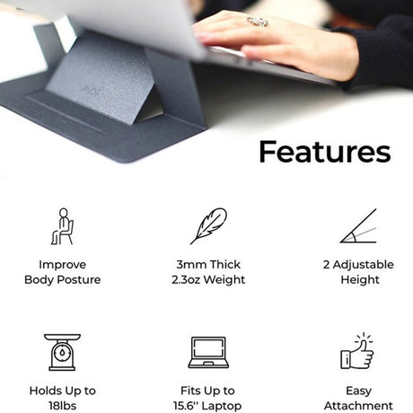 Portable Invisible Laptop Stand Tablet Lightweight - V.I.P Digital Presence