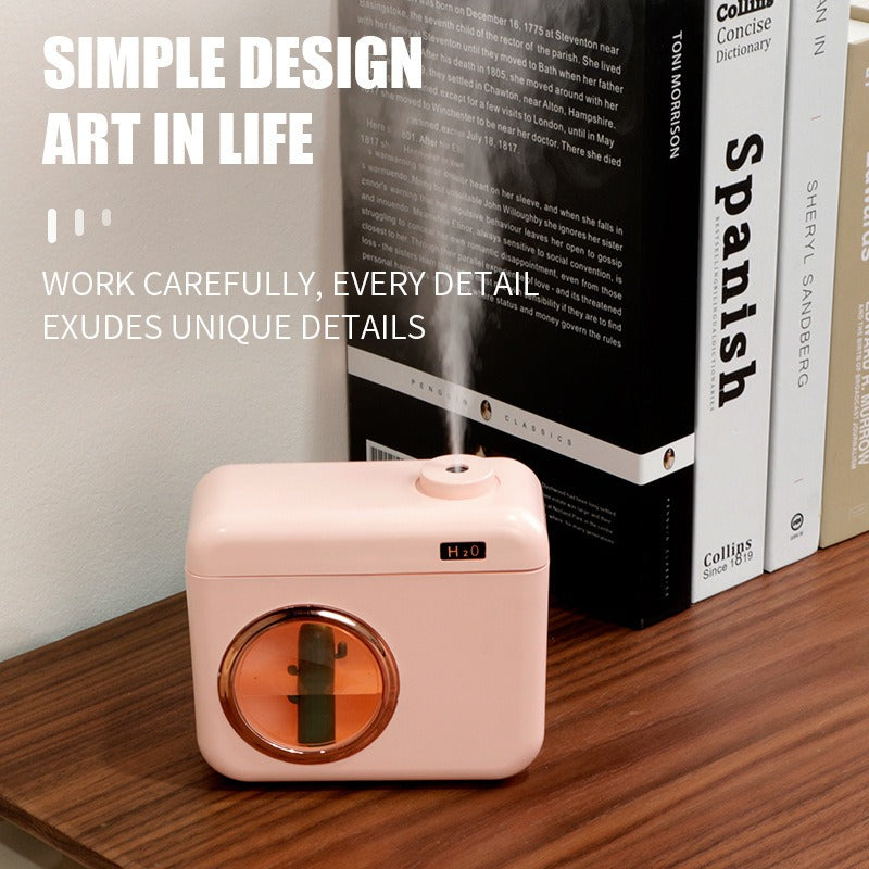 New Camera Mini Humidifier USB Charging Creative Night Light Silent Indoor Household Humidifier - V.I.P Digital Presence